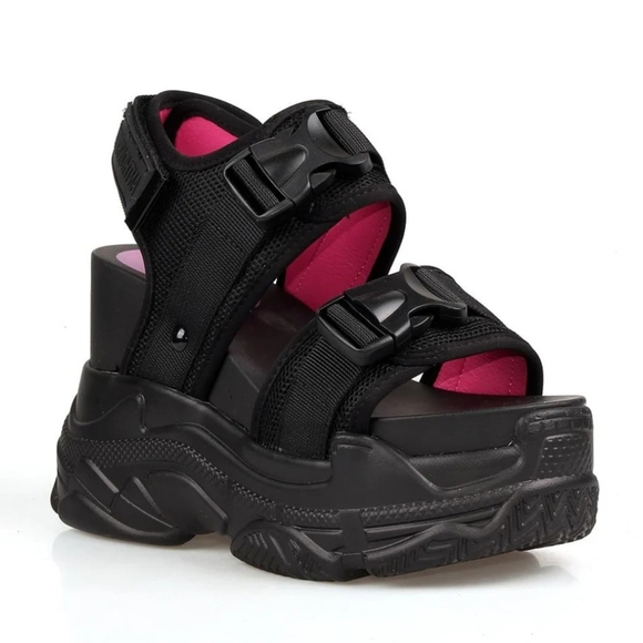 Anthony Wang  Black Platforms Sz 7 New Without Tags Or Box - Picture 1 of 13